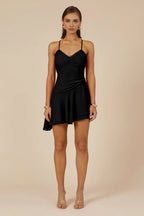 A-Line/Princess Spaghetti Straps Sleeveless Crisscross Back Short-Mini Homecoming Dress