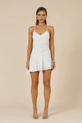A-Line/Princess Spaghetti Straps Sleeveless Crisscross Back Short-Mini Homecoming Dress