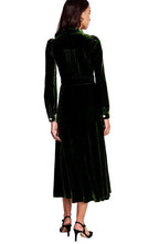 A-Line Shirt Collared Long Sleeve Ankle-Length Prom Dress