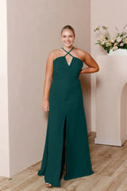 A-Line Spaghetti Straps Sleeveless Floor-Length Plus Size Prom Dress