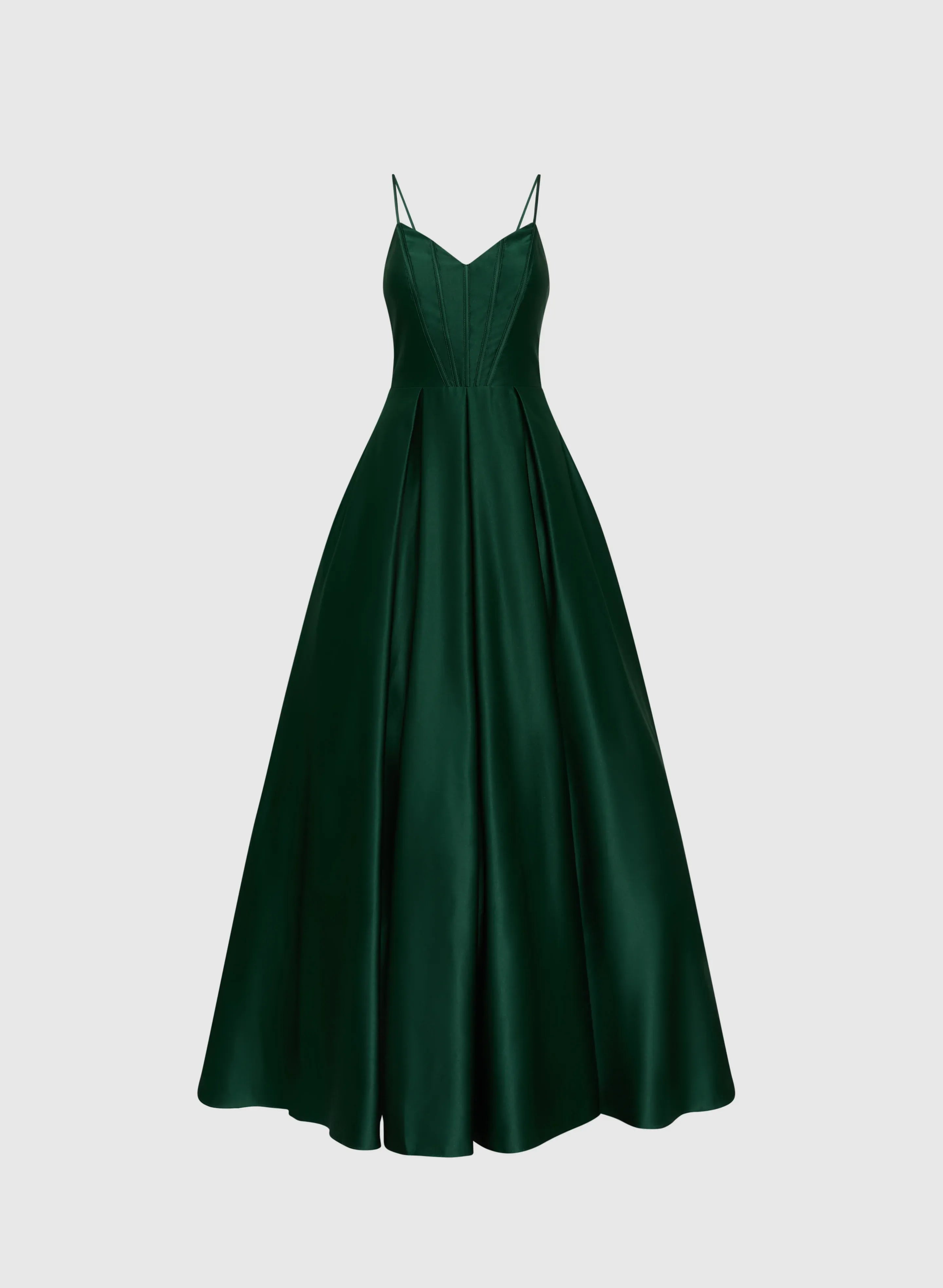 A-Line Spaghetti Straps Sleeveless Floor-Length Prom Dress