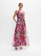 A-Line V-Neck Sleeveless Zipper Up Floor-Length Prom Dress