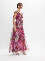 A-Line V-Neck Sleeveless Zipper Up Floor-Length Prom Dress