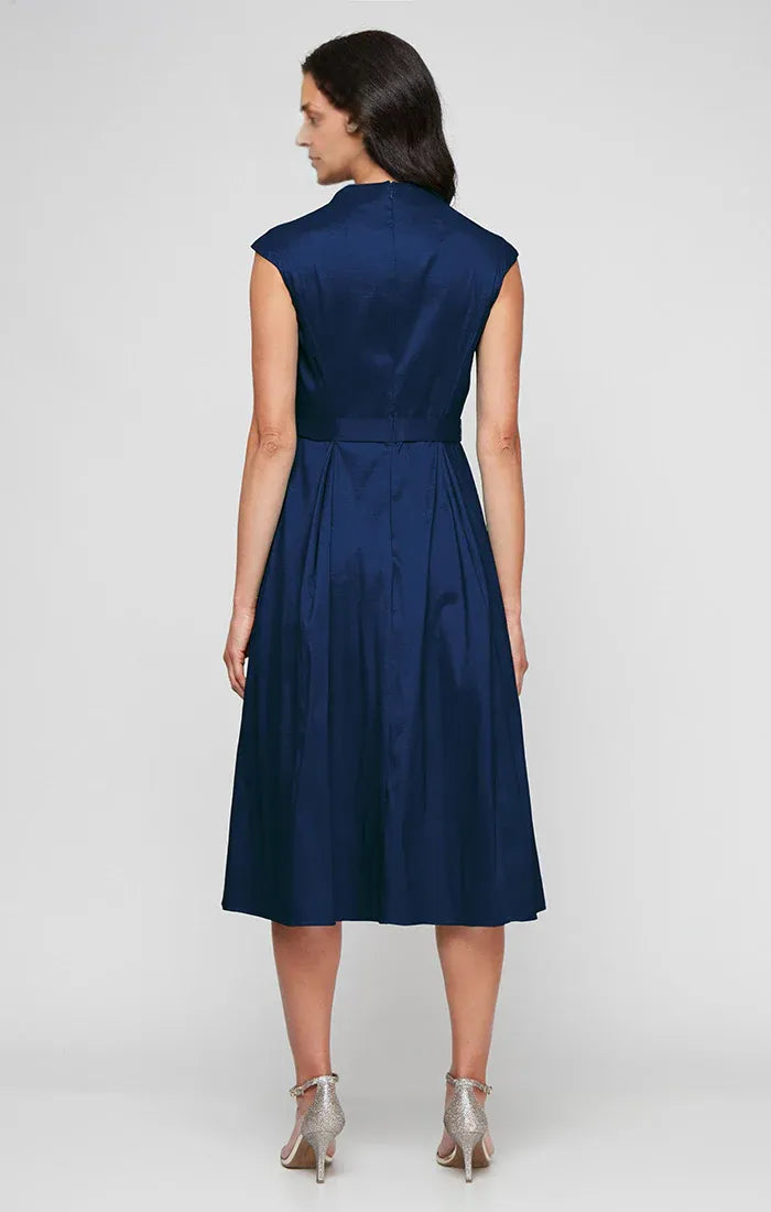 A-Line V Neck Cap Sleeve Floor-Length Mother of the Bride Dress