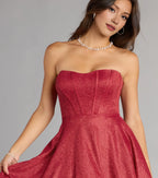 A-line Corset Sleeveless Glitter Short-Mini Homecoming Dress