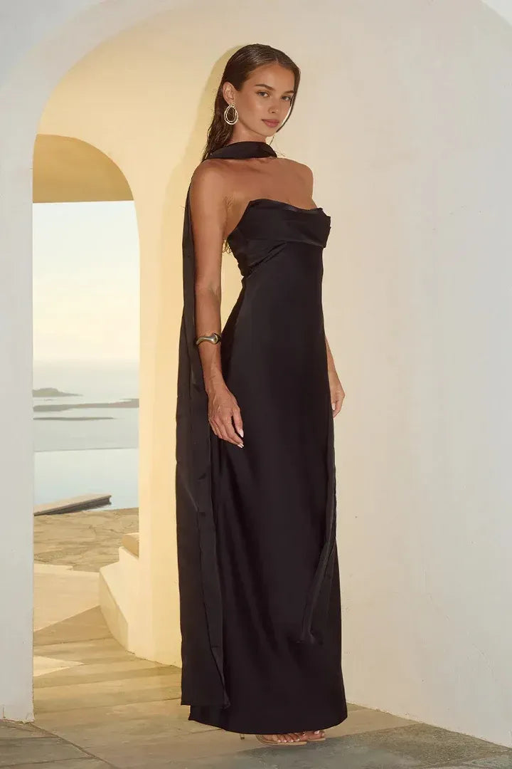 Fitted Strapless Sleeveless Floor-Length Prom Dress