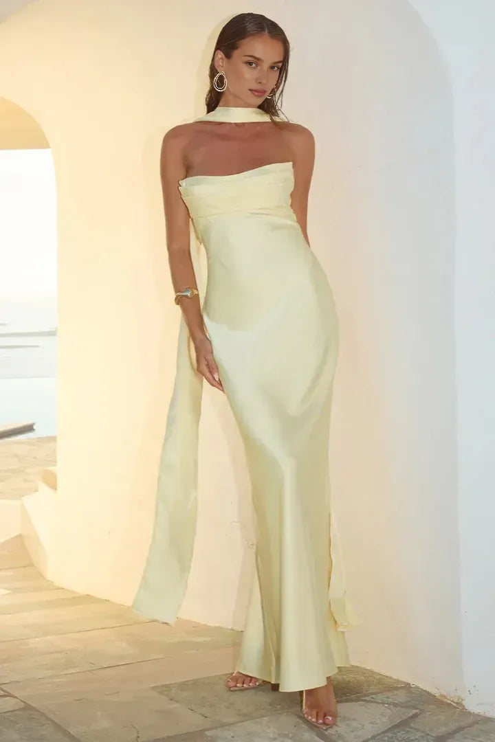 Fitted Strapless Sleeveless Floor-Length Prom Dress