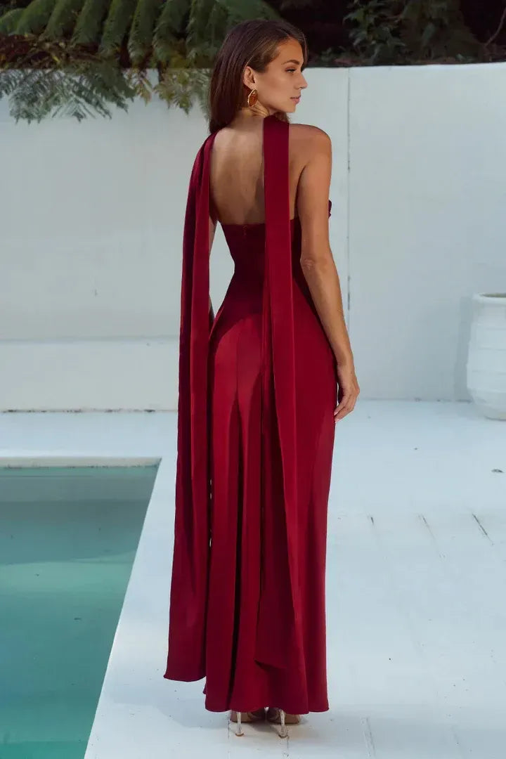 Fitted Strapless Sleeveless Floor-Length Prom Dress