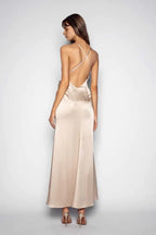Fitted V Neck Sleeveless Floor-Length Prom Dress