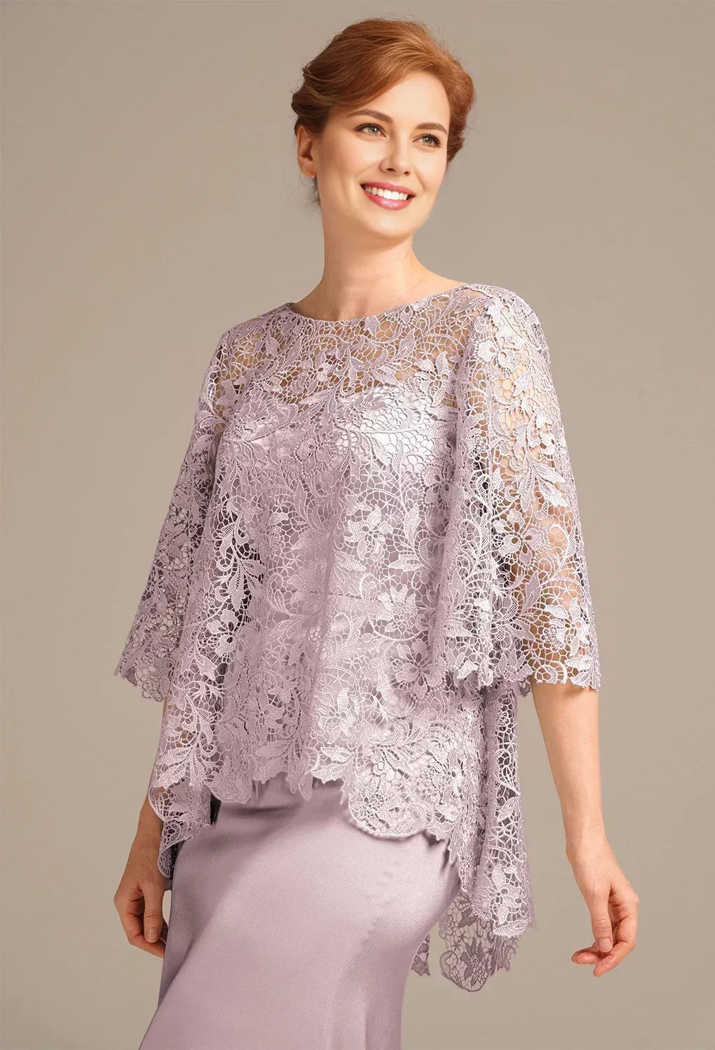 Mermaid Bateau Neck Short Sleeves Pleated Floor Length Mother of the Bride Dress