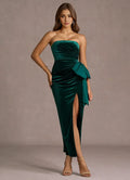 Mermaid Strapless Sleeveless Backless Ankle-Length Evening Dress