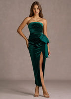 Mermaid Strapless Sleeveless Backless Ankle-Length Evening Dress