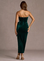 Mermaid Strapless Sleeveless Backless Ankle-Length Evening Dress