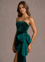 Mermaid Strapless Sleeveless Backless Ankle-Length Evening Dress