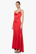 Mermaid/Trumpet Cowl Neck Sleeveless Floor-Length Prom Dress