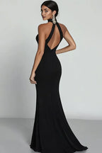 Mermaid/Trumpet Halter Neck Sleeveless Sweep/Brush Train Evening Dress