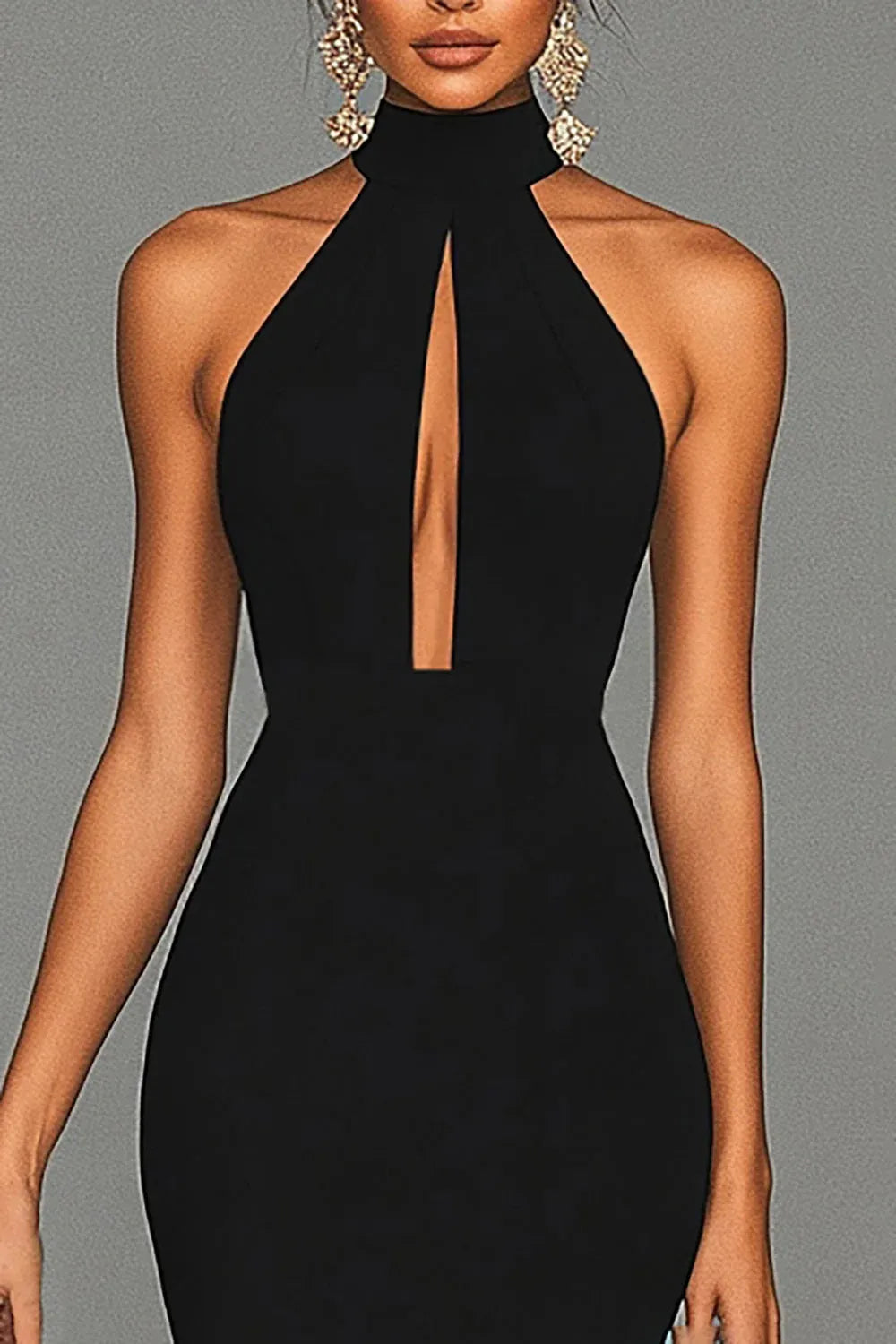 Mermaid/Trumpet Halter Neck Sleeveless Sweep/Brush Train Evening Dress