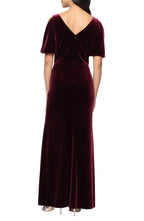 Mermaid V Neck Short Sleeve Floor-Length Prom Dress