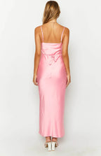 Sheath/Column Spaghetti Straps Sleeveless Backless Ankle-Length Prom Dress