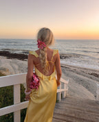 Sheath/Column Square Neck Sleeveless Up Floor-Length Prom Dress