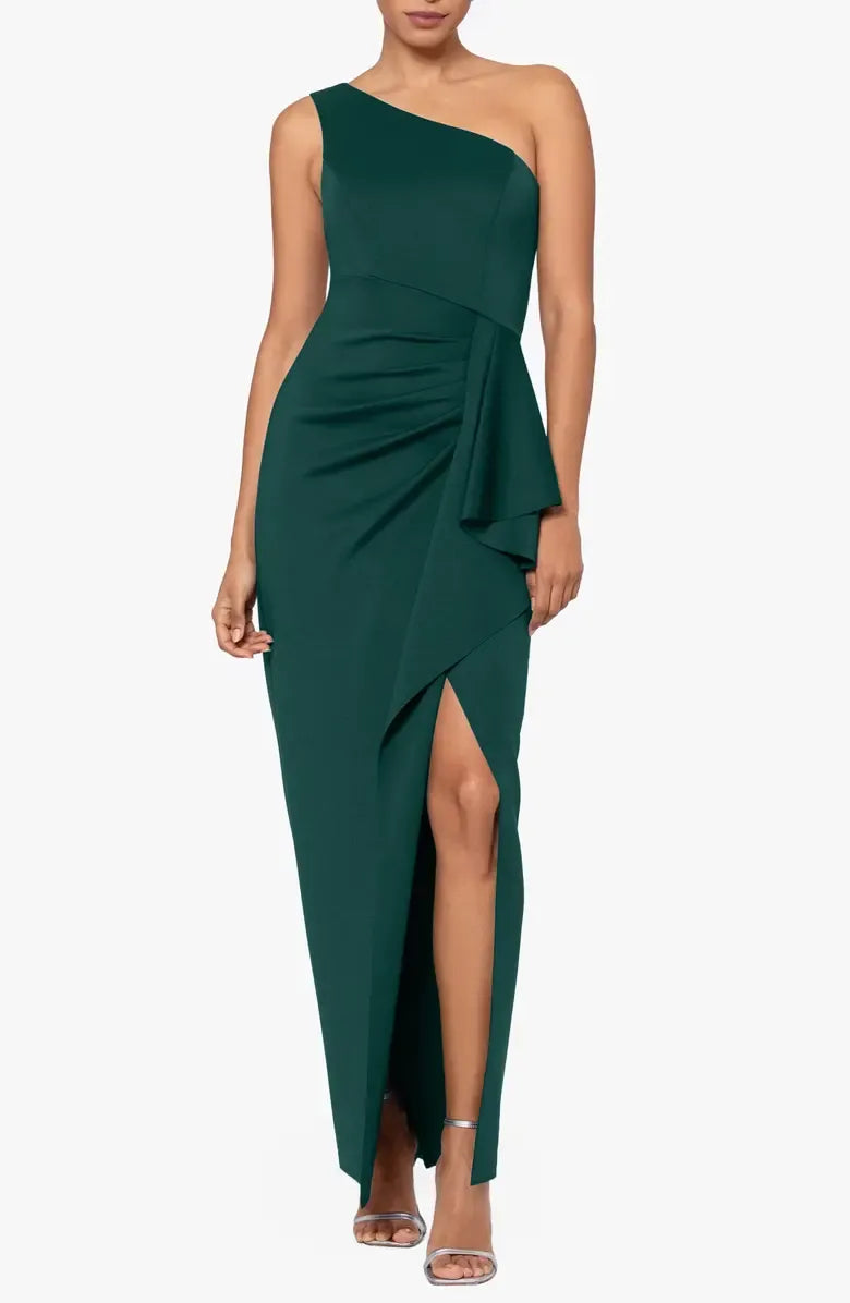 Sheath One-Shoulder Sleeveless Backless Floor-Length Prom Dress