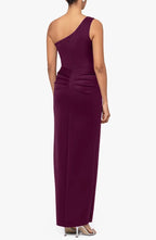 Sheath One-Shoulder Sleeveless Backless Floor-Length Prom Dress