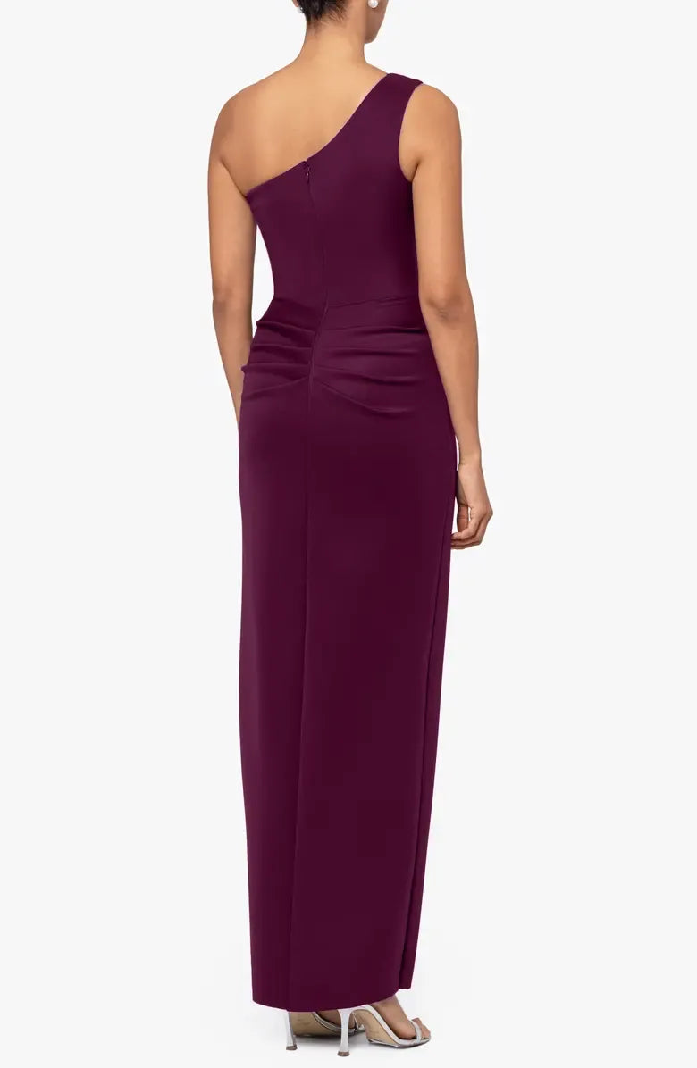 Sheath One-Shoulder Sleeveless Backless Floor-Length Prom Dress