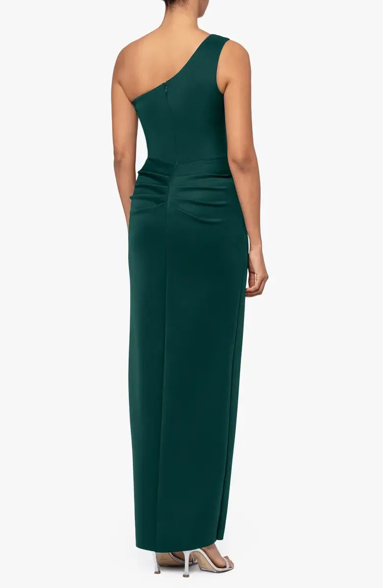 Sheath One-Shoulder Sleeveless Backless Floor-Length Prom Dress