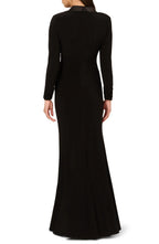 Classy Mermaid Shawl Collar Long Sleeve Plain Back Floor Length Evening Dress