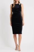 Classy Sheath Crew Neck Sleeveless Zipper Back Knee Length Evening Dress