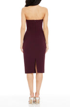 Classy Sheath One Shoulder Sleeveless Zipper Back Midi Length Evening Dress