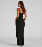 Classy Trumpet Surplice Neck Spaghetti Strap Zipper Back Floor Length Prom Dress