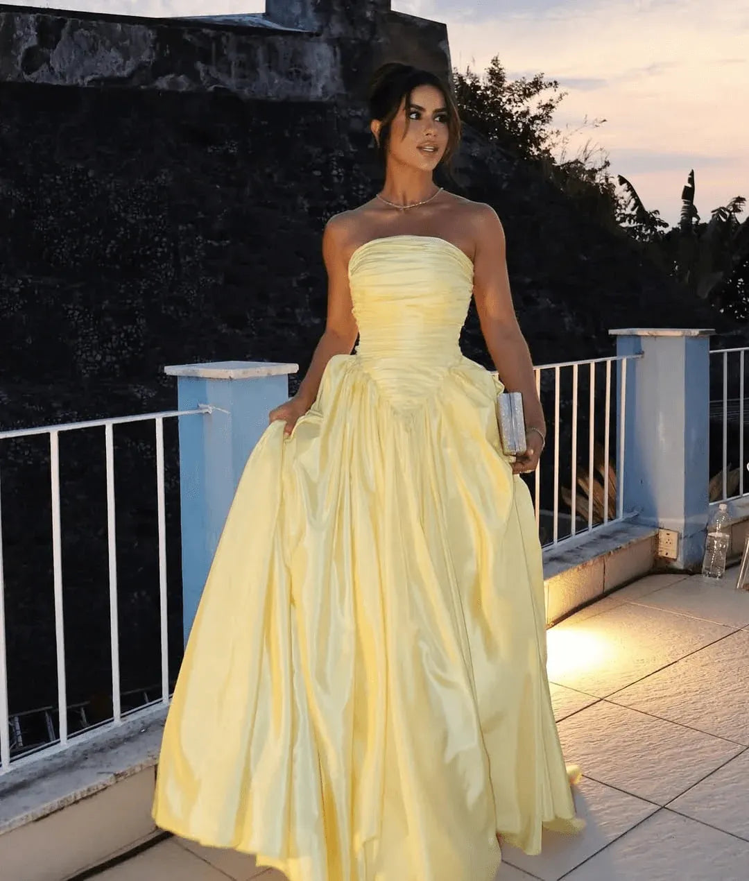 Classy Off The Shoulder Sleeveless A-Line Pleated Floor Length Prom Dress