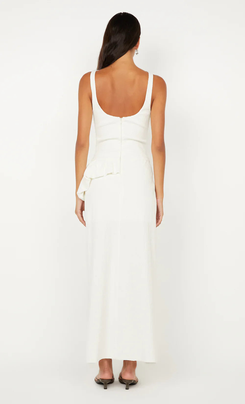 Clean Sheath Square Neck Sleeveless Square Back Asymmetrical Length Female Prom Dress