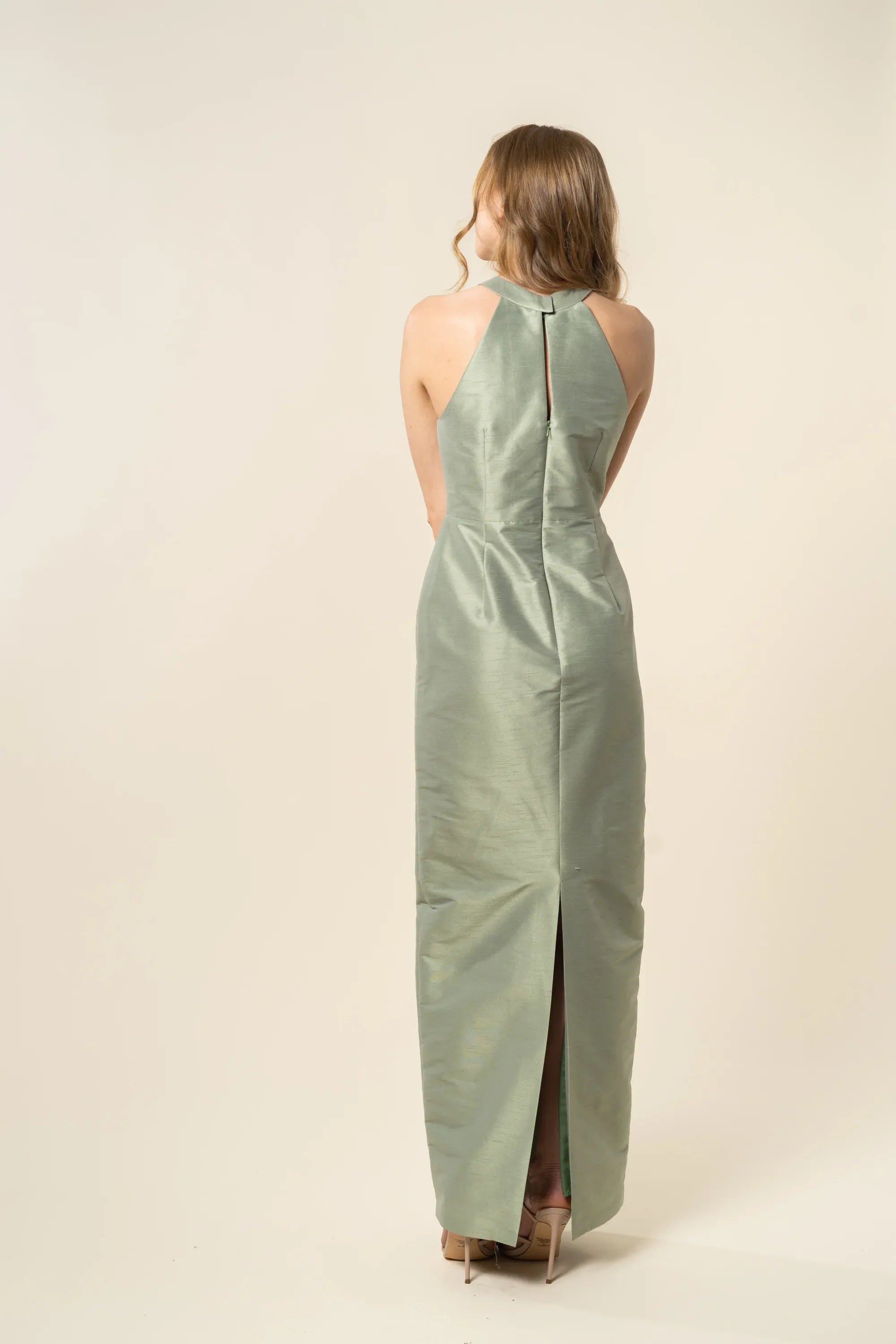 Column Halter Neck Cold Shoulder Floor-Length Sleeveless Prom Gown Elegant Evening Dresses for Women Hot Sale Long Evening Dresses