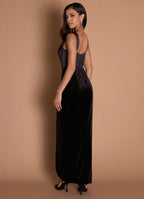 Corset Mixed Fabric Sheath Sweetheart Wide Strap Open Back Floor Length For Sale Prom Dress