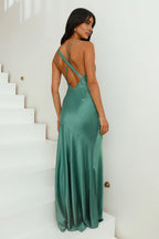 Cowl Neck Floor Length Backless Dress Sage Crossback Straps Sheath Mermaid Elegant Prom Dress
