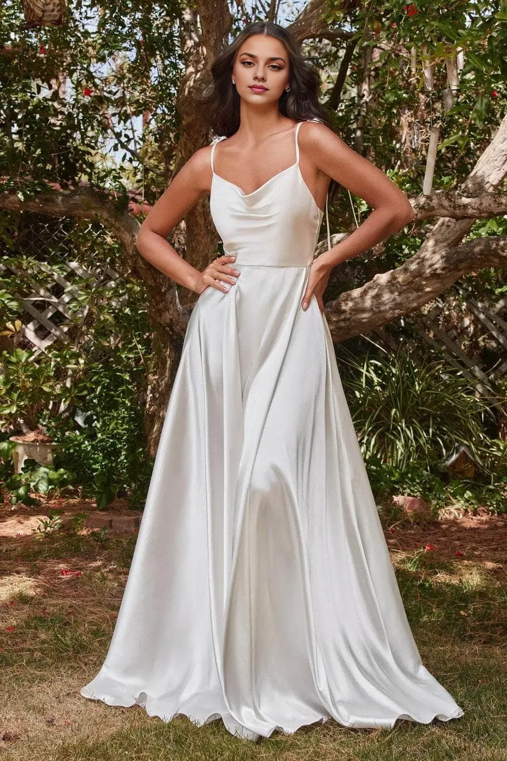 Cowl Neck Sleeveless A-Line Off the shoulder Pretty Floor length Long Prom Dress For Sale For Women