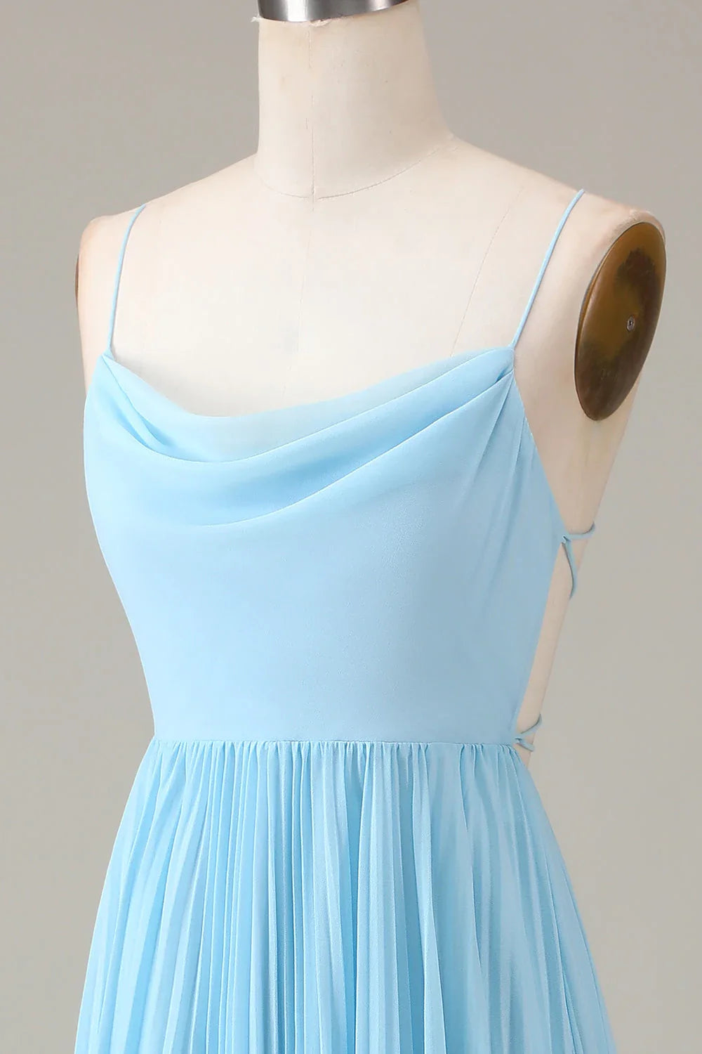 Cowl Neck Sleeveless A-line Romantic Off the shoulder Floor length Party Dress For Sale For women