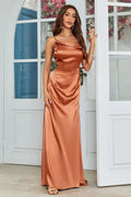 Cowl Neck Sleeveless Mermaid Modern Off the shoulder Floor length Party Dress Hot Sale For ladies