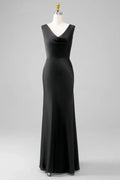 Cowl Sleeveless Mermaid Simple Off the shoulder Floor length Party Dress For Sale For women