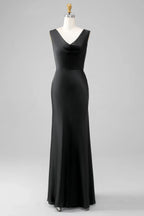 Cowl Sleeveless Mermaid Simple Off the shoulder Floor length Party Dress For Sale For women