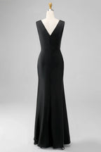 Cowl Sleeveless Mermaid Simple Off the shoulder Floor length Party Dress For Sale For women