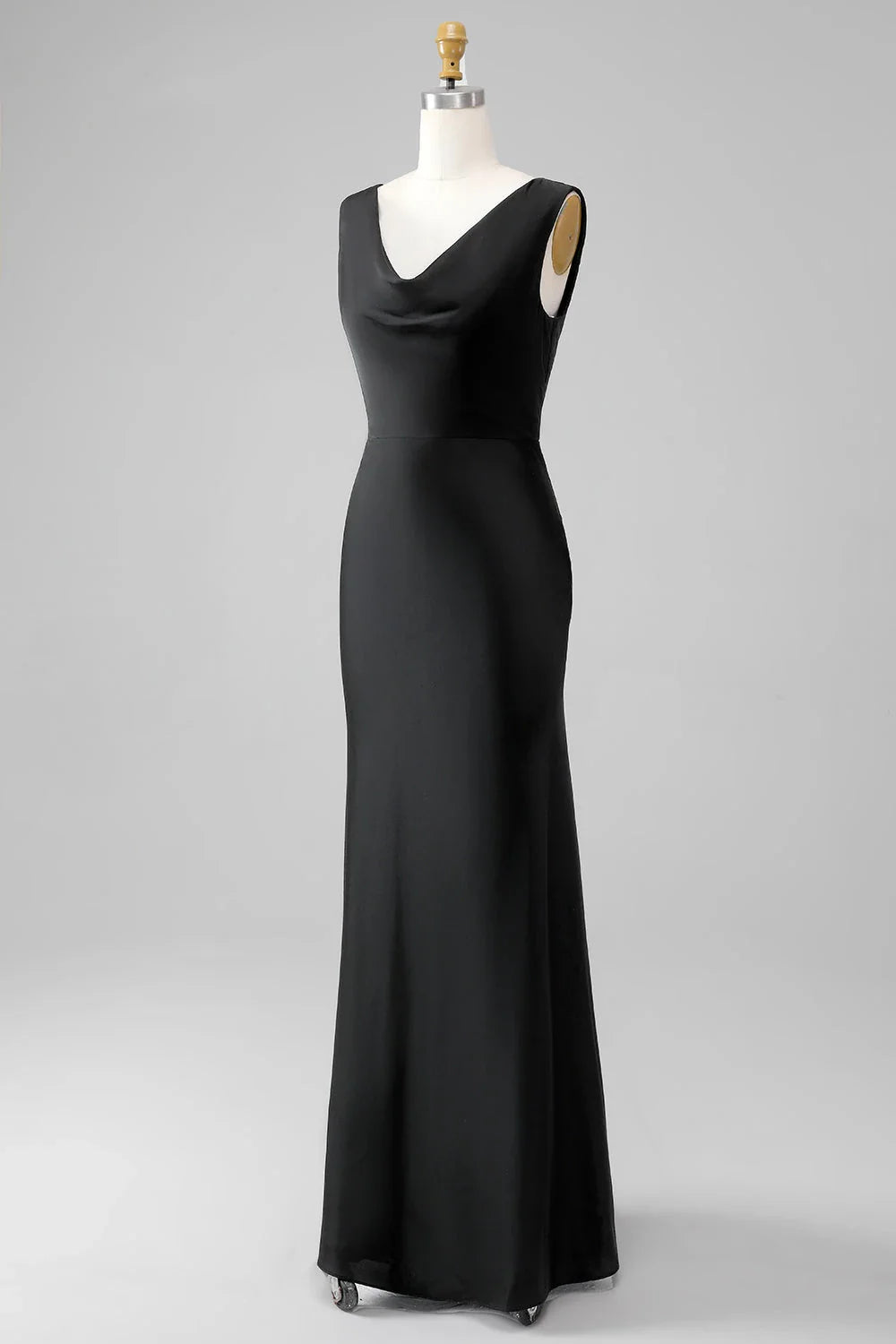 Cowl Sleeveless Mermaid Simple Off the shoulder Floor length Party Dress For Sale For women
