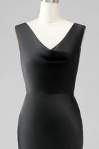 Cowl Sleeveless Mermaid Simple Off the shoulder Floor length Party Dress For Sale For women