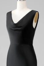 Cowl Sleeveless Mermaid Simple Off the shoulder Floor length Party Dress For Sale For women