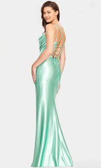 Cowl Sleeveless Sheath Beautiful Off the shoulder Floor Length Prom Dress Hot Sale For Ladies