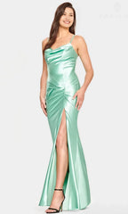 Cowl Sleeveless Sheath Beautiful Off the shoulder Floor Length Prom Dress Hot Sale For Ladies