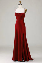 Cowl Sleeveless Sheath Enchanting Off the shoulder Floor length Party Dress For Sale For women
