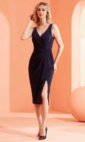 Cowl Sleeveless Sheath Tight Off the shoulder Tea-Length Prom Dress For Sale For Ladies